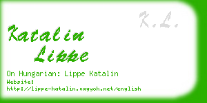 katalin lippe business card